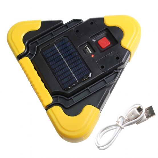 Vészjelző napelemes LED háromszög HB-6608