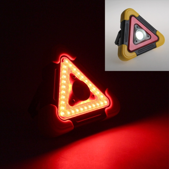 Vészjelző napelemes LED háromszög HB-6608