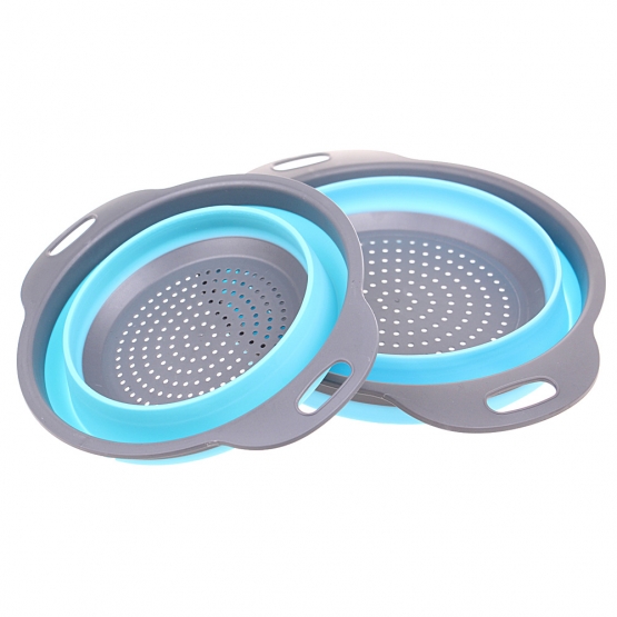 ÖSSZECSUKHATÓ SZILIKON SZŰRŐK 2 DB SZÜRKE-KÉK