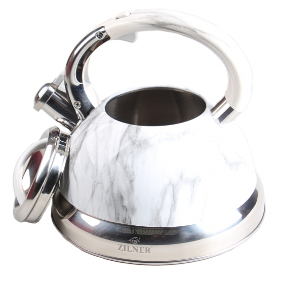 Fém vízforraló 3 l fehér márvány