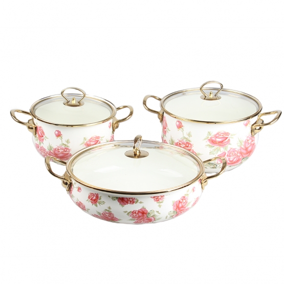 6 részes zománcozott edénykészlet ZL-8727