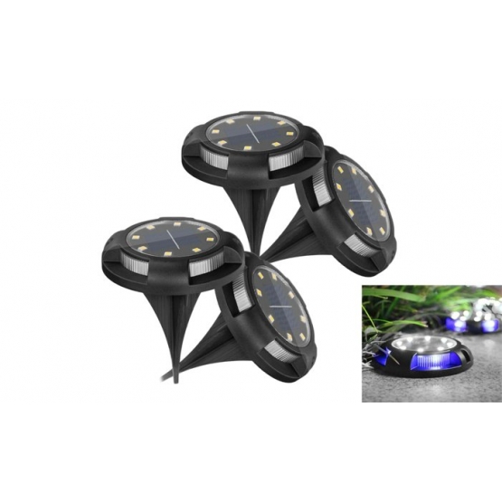 Napelemes kerti süllyesztett LED lámpa, 4 db