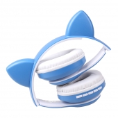 Vezeték nélküli fejhallgató macskafülekkel kék