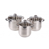 6 részes rozsdamentes acél lábaskészlet EH-9093