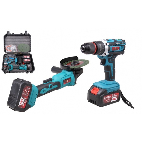 Szerszámkészlet sarokcsiszolóval és ütvefúróval SR-911