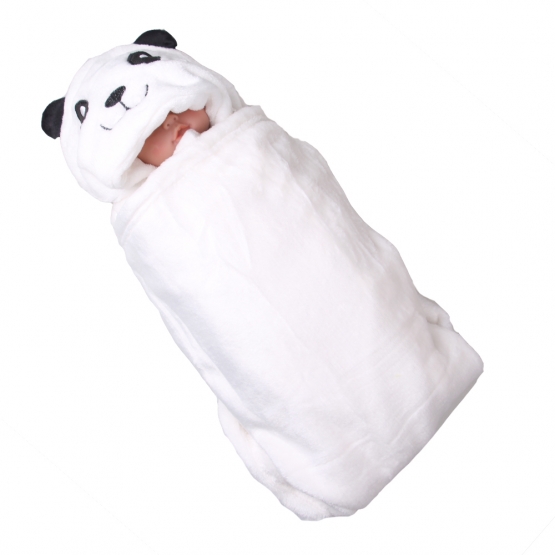 Happy Baby fehér babatakaró – panda