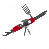JIN BIN LI multifunkciós kemping evőeszköz – piros