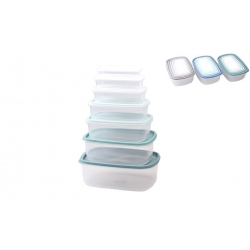 7 darabos műanyag tárolódoboz szett fedővel