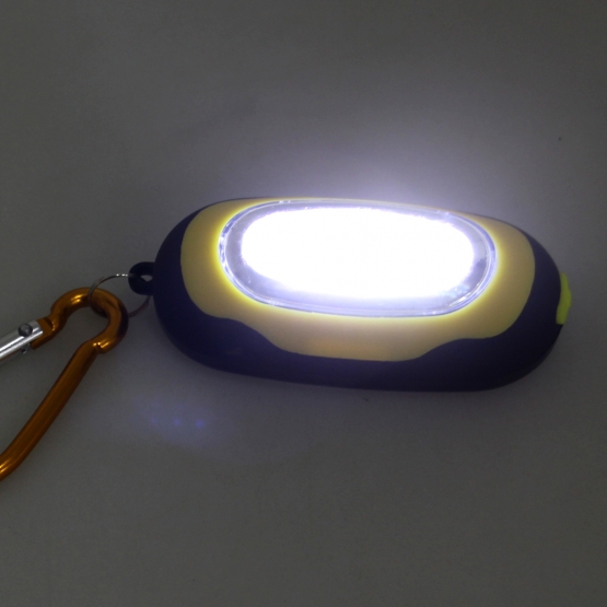 LED zseblámpa karabinerrel sárga