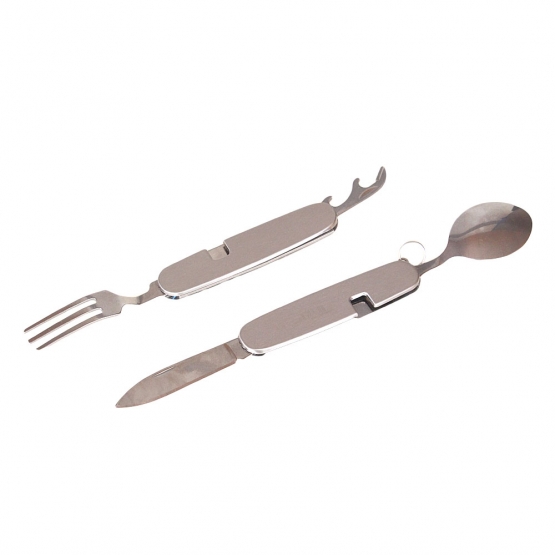 Összecsukható, multifunkciós kemping evőeszköz B-SQUL