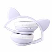 Vezeték nélküli fejhallgató macskafülekkel lila