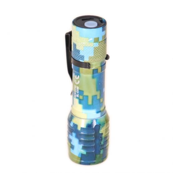 USB zseblámpa zoommal, terepszínű