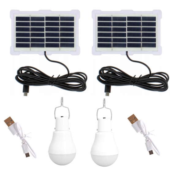 2 darabos 20 W-os napelemes izzó szett