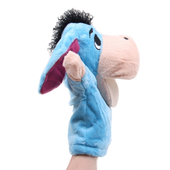 Plüss kesztyűbáb szamár