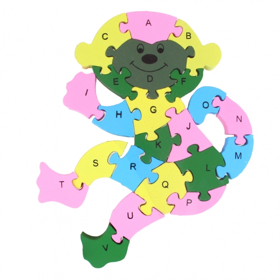 Oktató fa puzzle majom