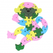 Oktató fa puzzle majom