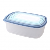 7 darabos műanyag tárolódoboz szett fedővel