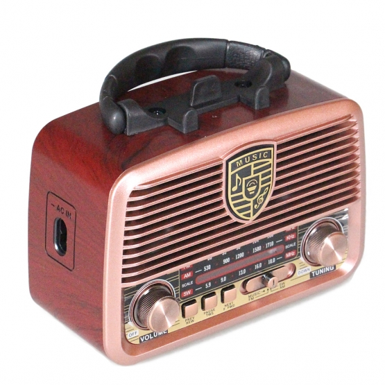 Hordozható 3 sávos GOLON napelemes rádió rózsaszín