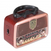 Hordozható 3 sávos GOLON napelemes rádió rózsaszín