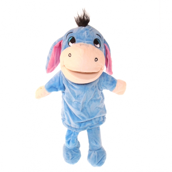 Plüss kesztyűbáb lábakkal szamár