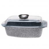 Alumínium tepsi 5,5 l szürke márvány