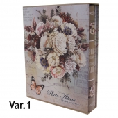 FOTÓALBUM 200 FÉNYKÉPHEZ, CSOKORRAL, BÉZS