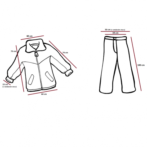 Terepmintás szett, nem szigetelt, méret S