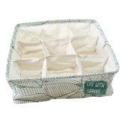 Összecsukható szekrényszervező fehér-zöld