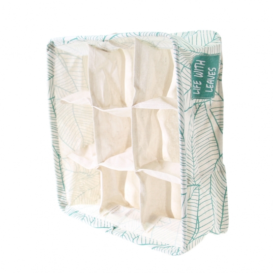 Összecsukható szekrényszervező fehér-zöld