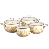 8 részes zománcozott edénykészlet csendélet