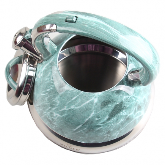 Fém vízforraló 3 l türkiz márvány