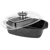 Alumínium tepsi 5,5 l fekete márvány