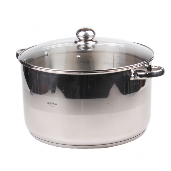 Rozsdamentes acél edény fedővel 17,7 l