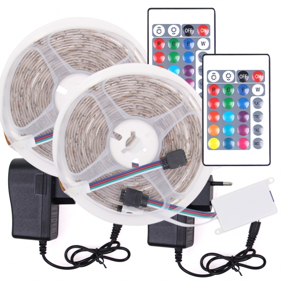 2 db (5m+5m) összesen 10 méteres LED - RGB 230 V / 12 V