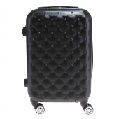 Kéményfalú bőrönd készlet LA2 fekete – 3 db