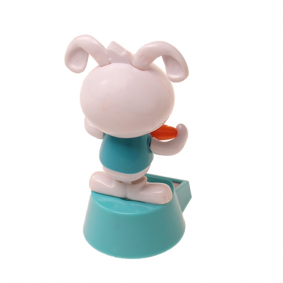 Szoláris táncoló dekoráció nyuszi, fehér