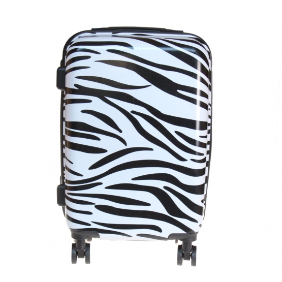 Kéményfalú bőrönd készlet (Zebra) – 3 db