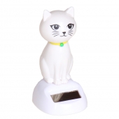 Napenergias táncoló dekoráció – fehér cica