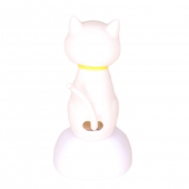 Napenergias táncoló dekoráció – fehér cica