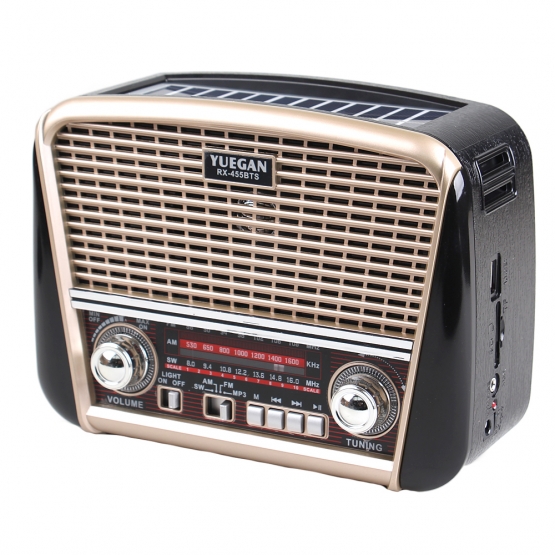 Hordozható 3 sávos napelemes rádió bézs YUEGAN