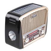 Hordozható 3 sávos napelemes rádió bézs YUEGAN
