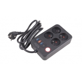 Hosszabbító kábel 2 m 4 aljzattal és USB-vel