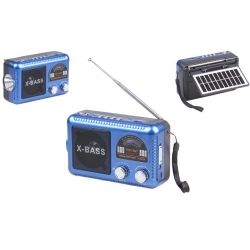 FERVENT napelemes 3 sávos rádió kék