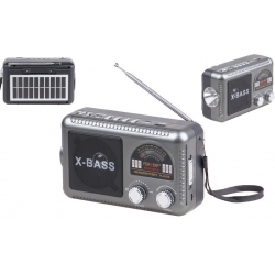 FERVENT napelemes 3 sávos rádió szürke