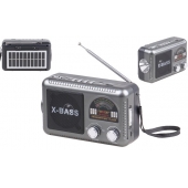 FERVENT napelemes 3 sávos rádió szürke