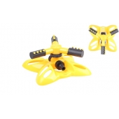 Kerti forgó öntöző pillangó alaplappal, sárga