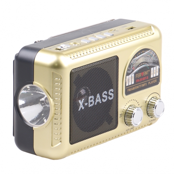 FERVENT napelemes 3 sávos rádió arany