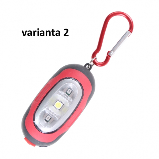 LED ZSEBLÁMPA KARABINERREL PIROS