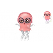 Táncoló medúza rózsaszín