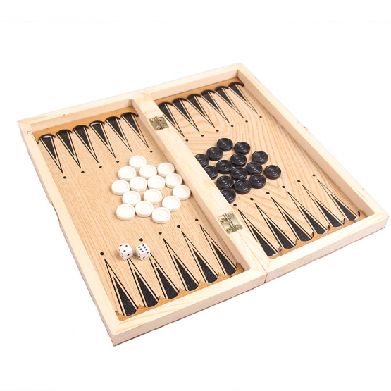 3 az 1-ben fa sakk készlet